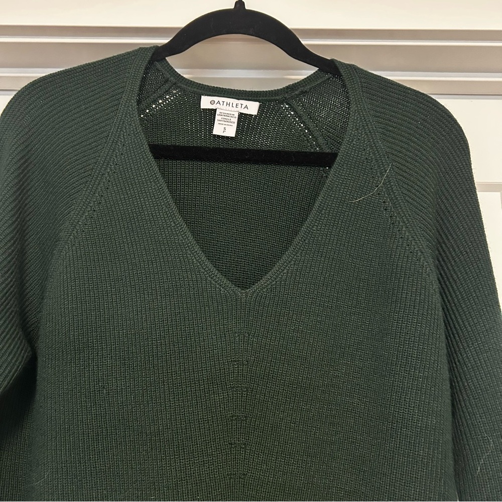 Brand new with tags! Athleta Hanover V Neck Sweater. Very flattering fit!